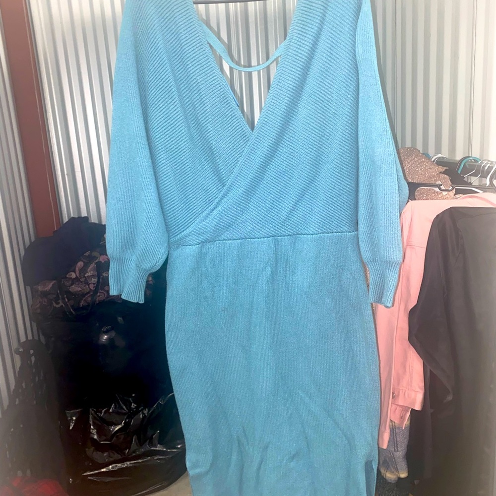 Fashion Nova Curve Dress/ Size:1x/ Blue/ Slightly worn